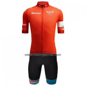 Set Fietsshirt + Korte Koersbroek 2022 Deutschland Tour Rood